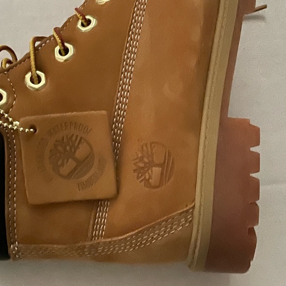 Big Kids Timberland 6" FOLKSTONE Boots Junior size 3.5M camel Waterproof - Picture 11 of 15